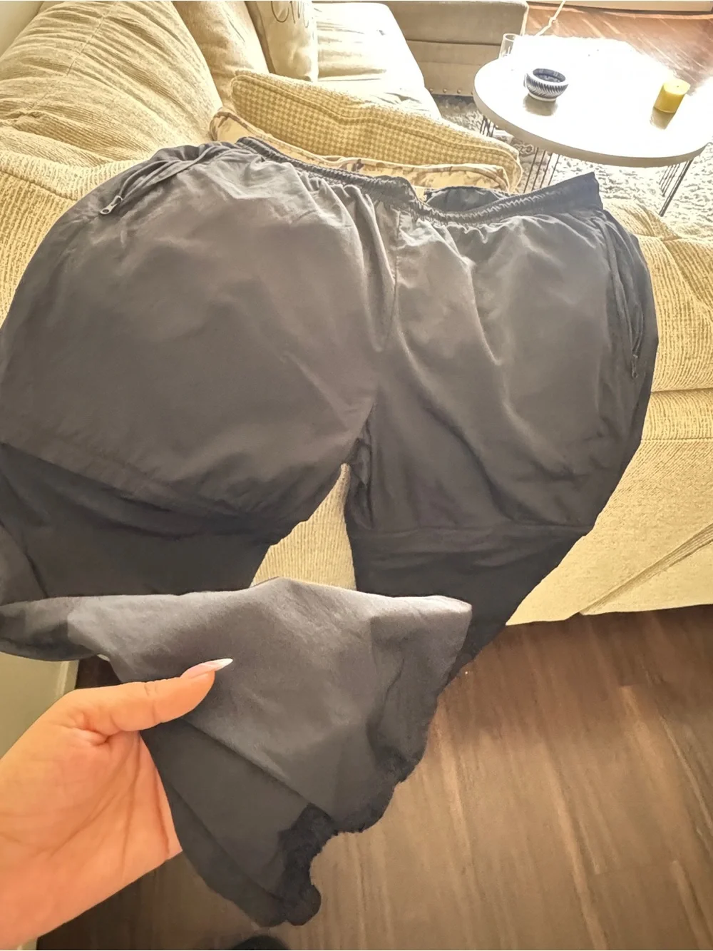 ALO Yoga Black Nylon Active Shorts with Logo Tag